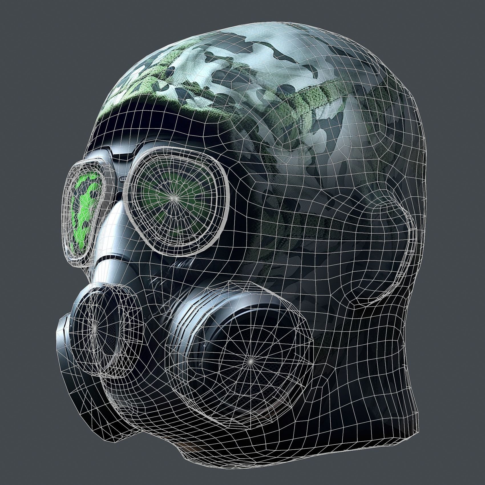 Helmet 3d model military combat Military Low-poly Low-poly 3D model_9