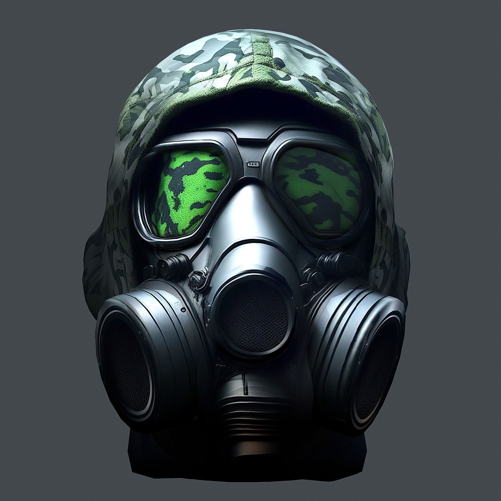 Helmet 3d model military combat Military Low-poly Low-poly 3D model_5