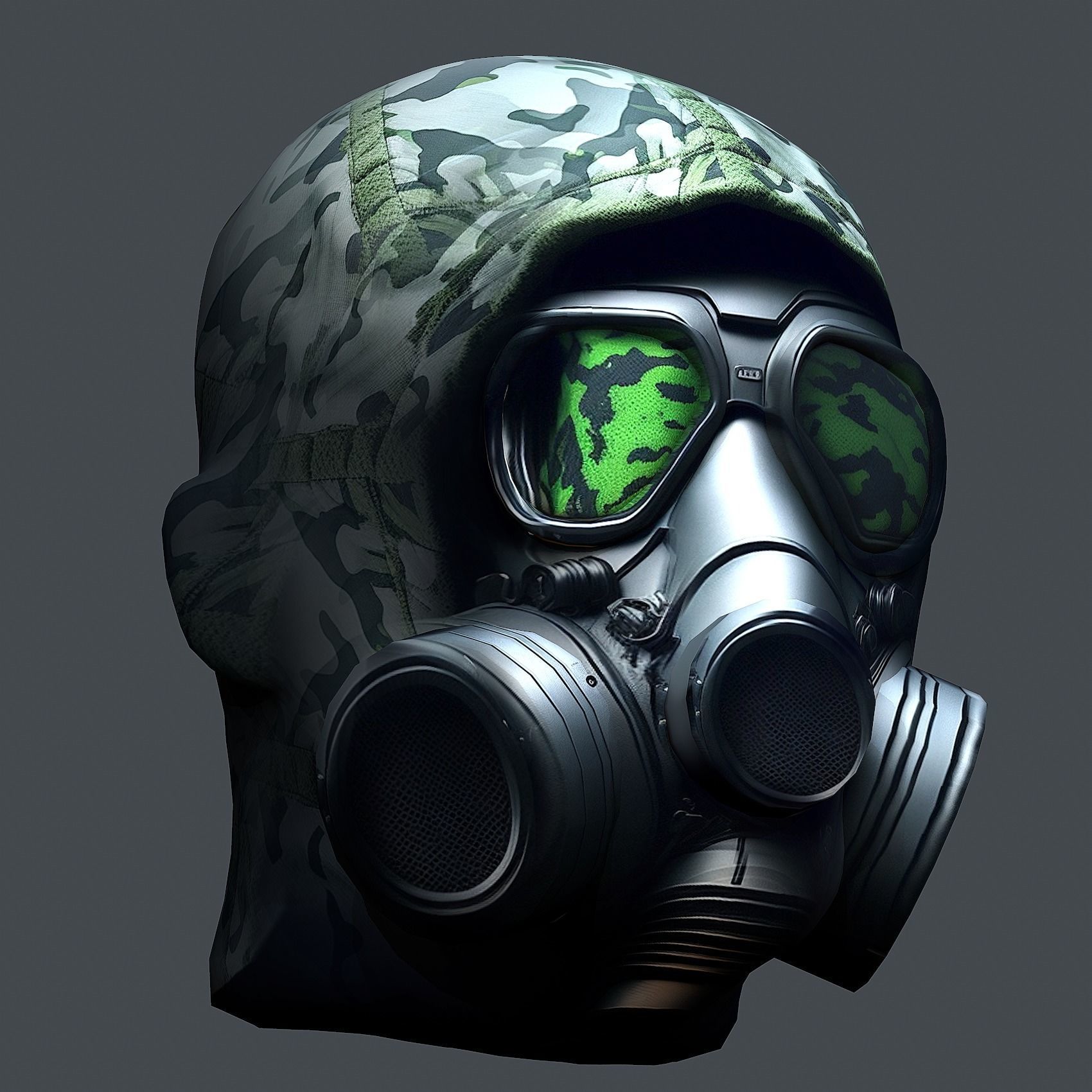 Helmet 3d model military combat Military Low-poly Low-poly 3D model_13