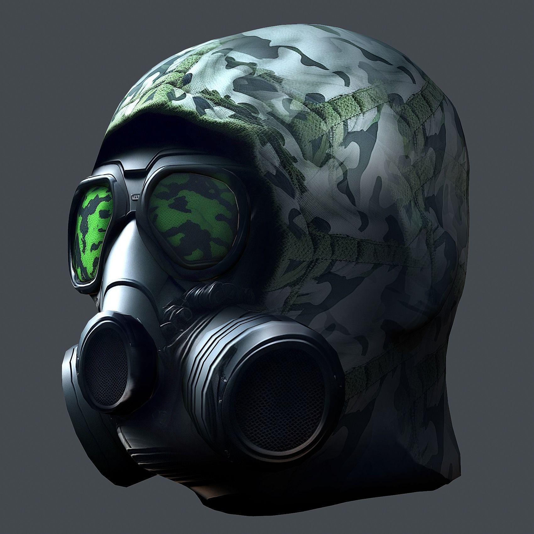 Helmet 3d model military combat Military Low-poly Low-poly 3D model_7