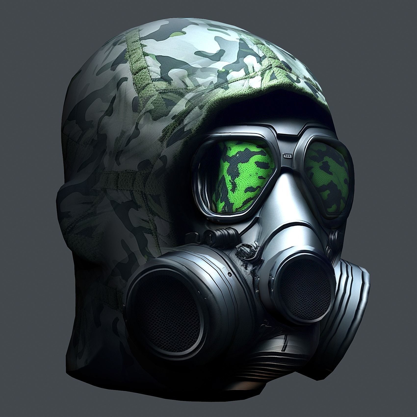 Helmet 3d model military combat Military Low-poly Low-poly 3D model_6