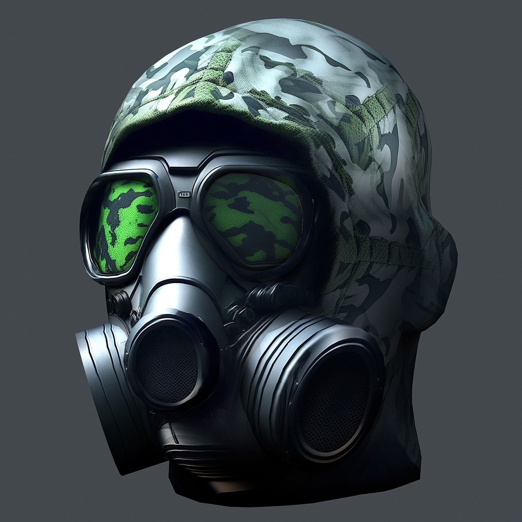 Helmet 3d model military combat Military Low-poly Low-poly 3D model_3