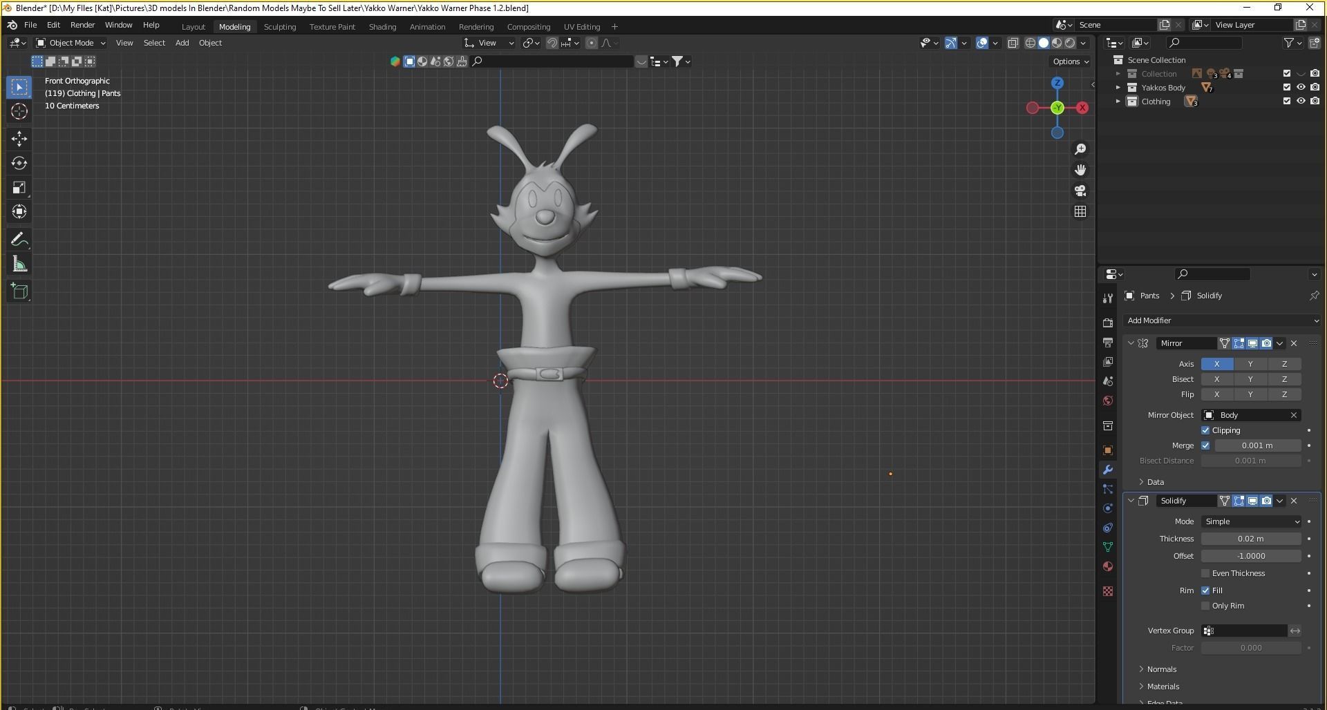 Yakko Warner  3D model_6