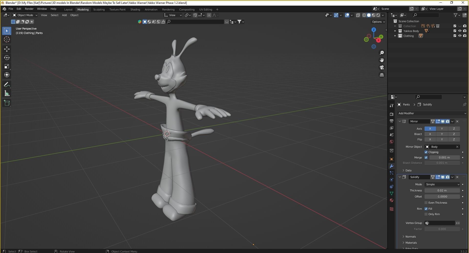 Yakko Warner  3D model_5