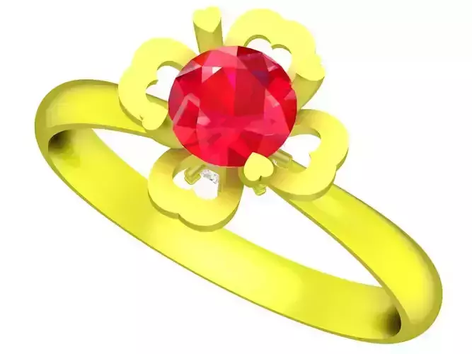 5200 simple fashion flower women ring 