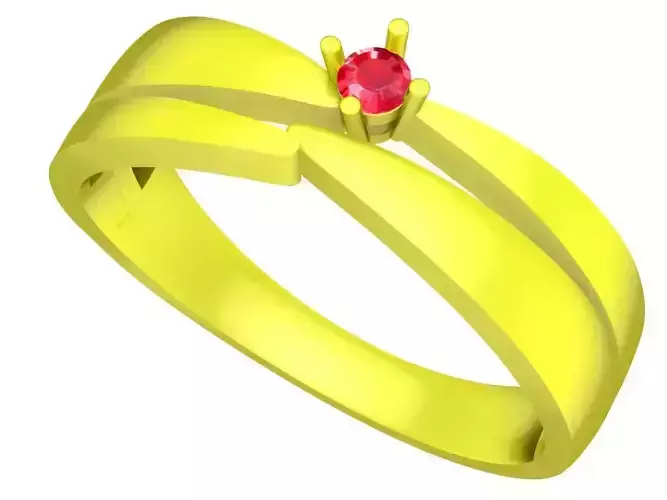 5202 diamond simple art ring for pretty girls