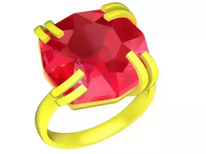 A5206 Fashion Diamond Lady Ring 3D Model