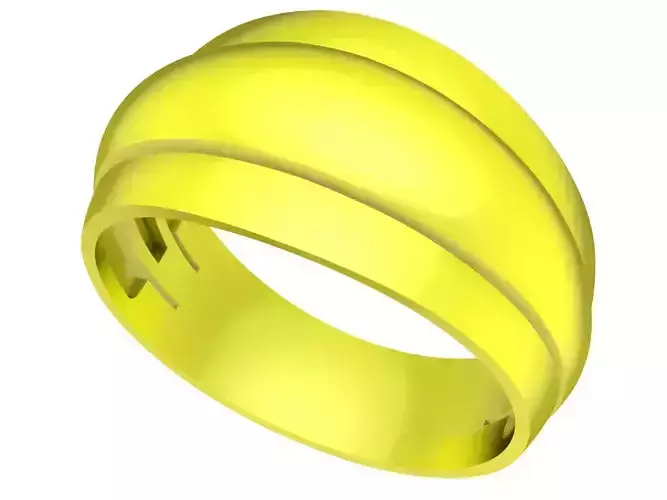 A5207 Fashion Band Ring for Lady No Diamond 3D Model