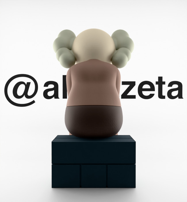 Kaws Passing Through Textured Low-poly 3D model_19