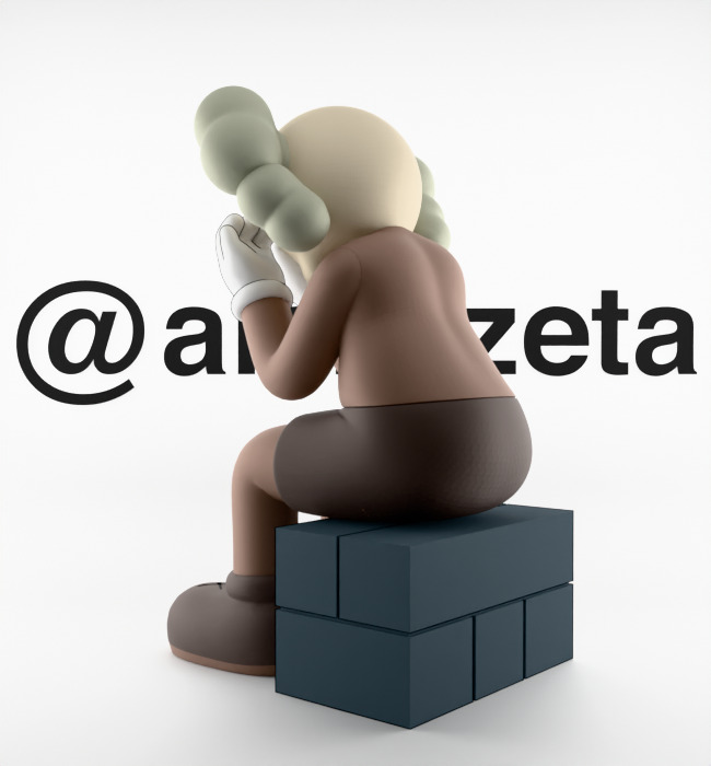 Kaws Passing Through Textured Low-poly 3D model_14