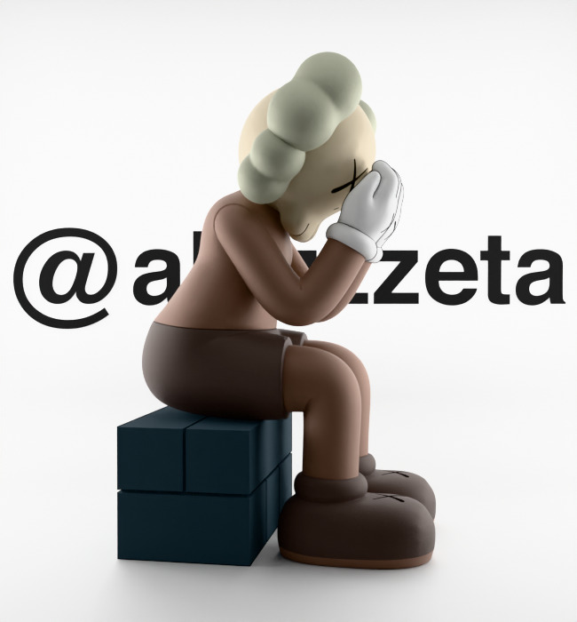 Kaws Passing Through Textured Low-poly 3D model_29