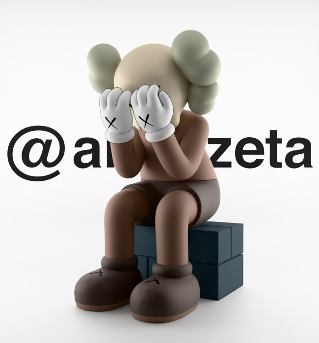 Kaws Passing Through Textured Low-poly 3D model_4