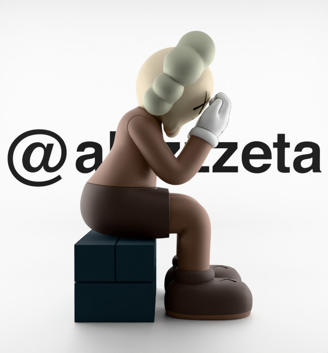 Kaws Passing Through Textured Low-poly 3D model_28