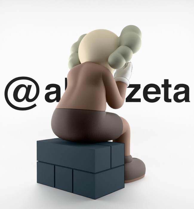 Kaws Passing Through Textured Low-poly 3D model_23