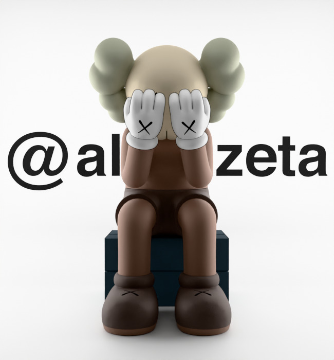 Kaws Passing Through Textured Low-poly 3D model_1