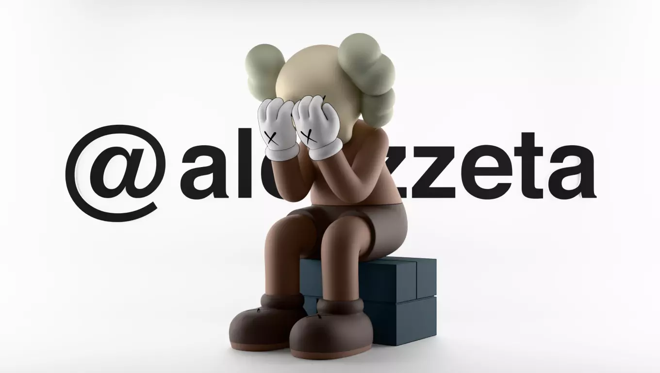 Kaws Passing Through Textured Low-poly 3D model_0