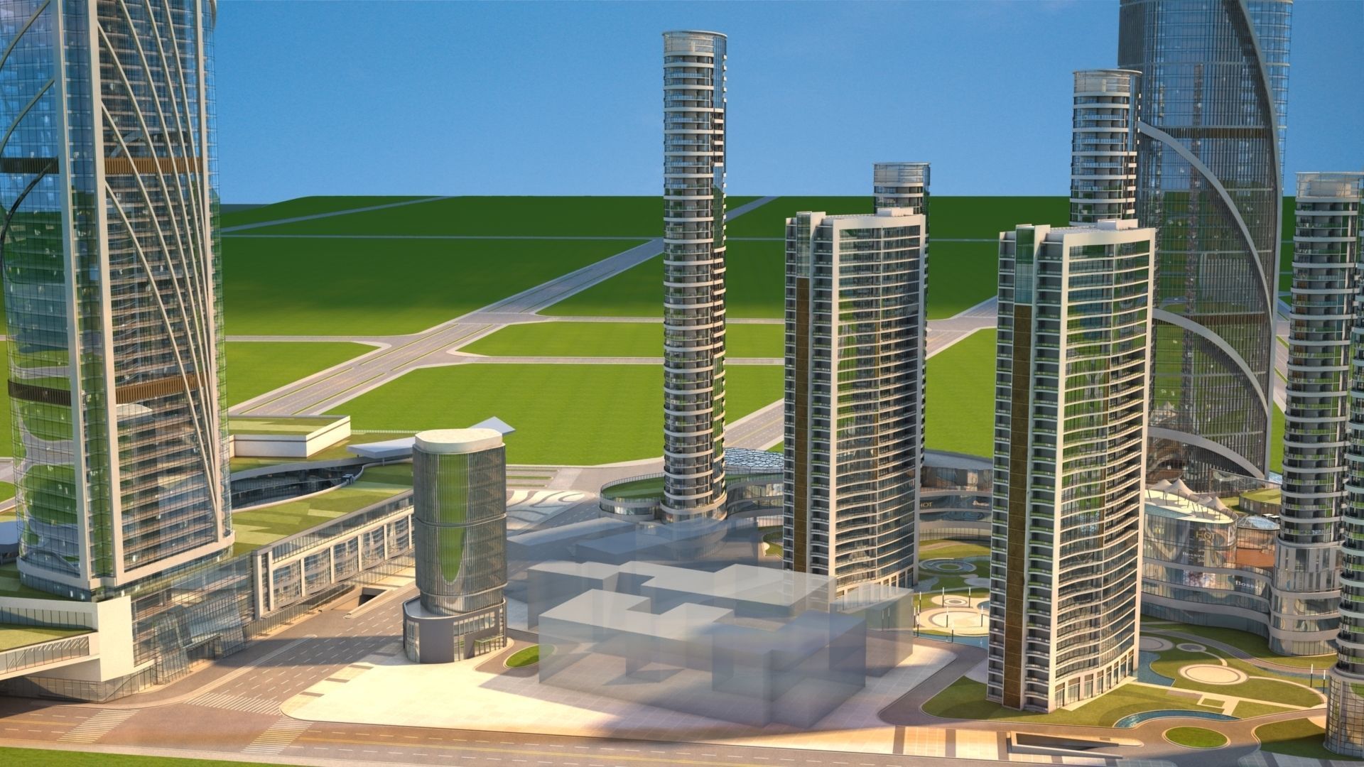 Cityscape 11 3D model_9
