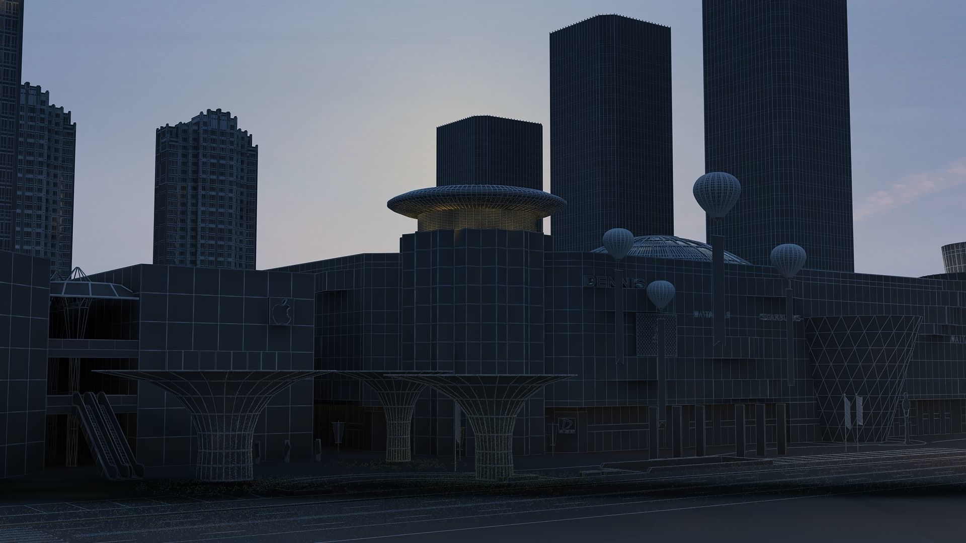  Night View 3D model_30