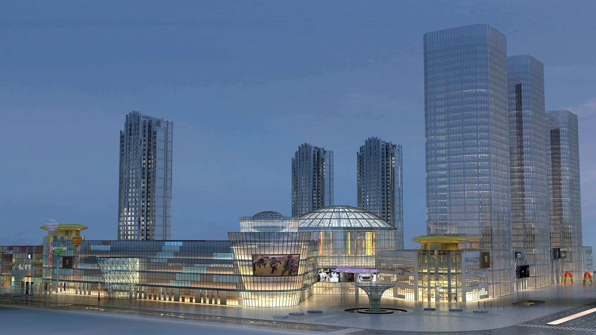  Night View 3D model_3