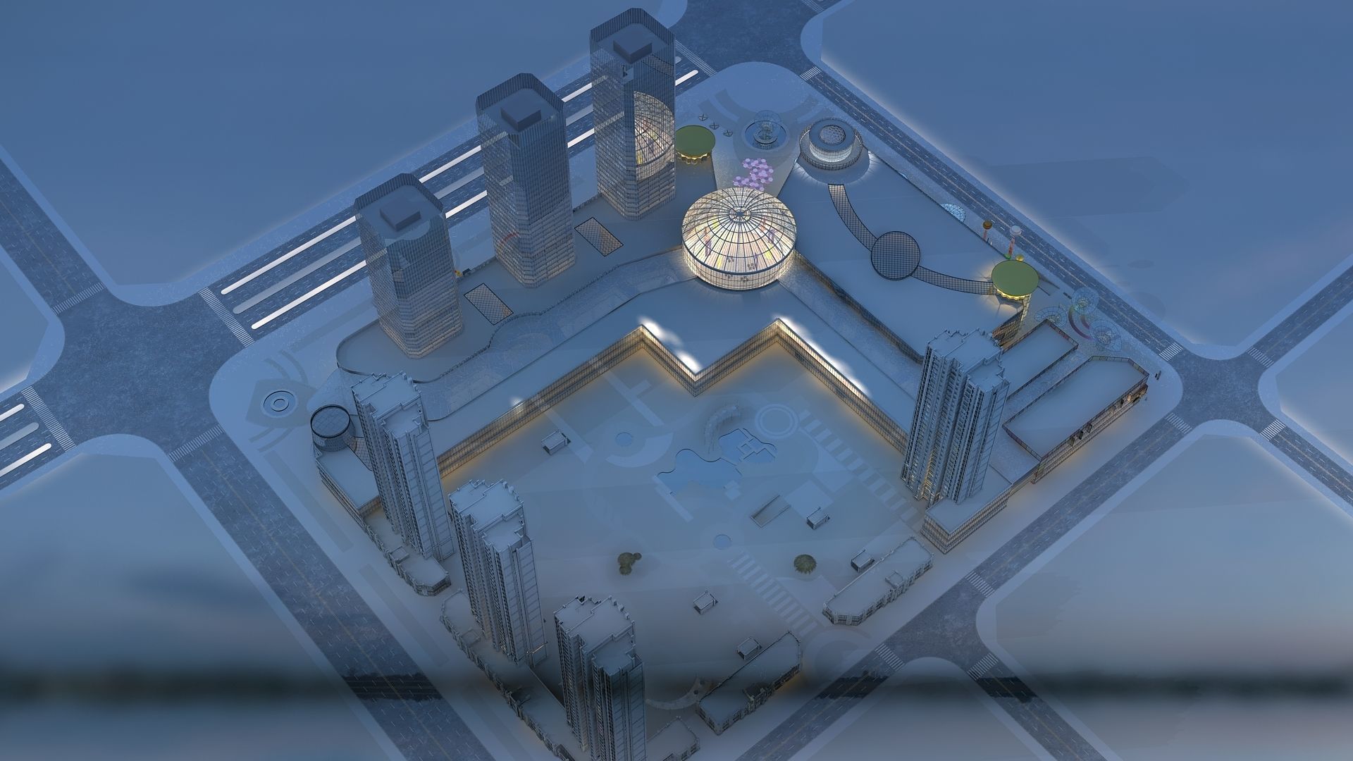  Night View 3D model_7