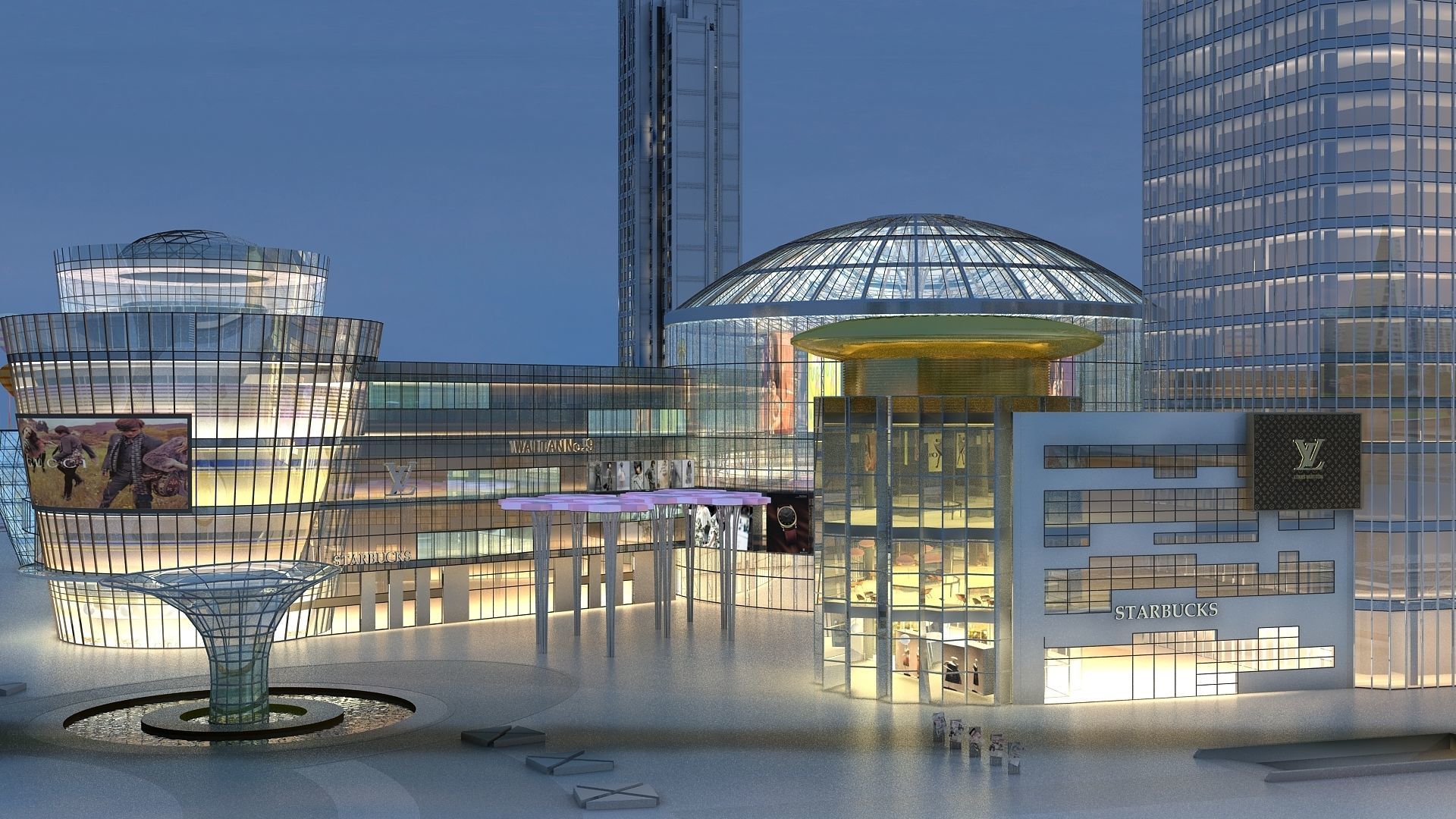  Night View 3D model_11