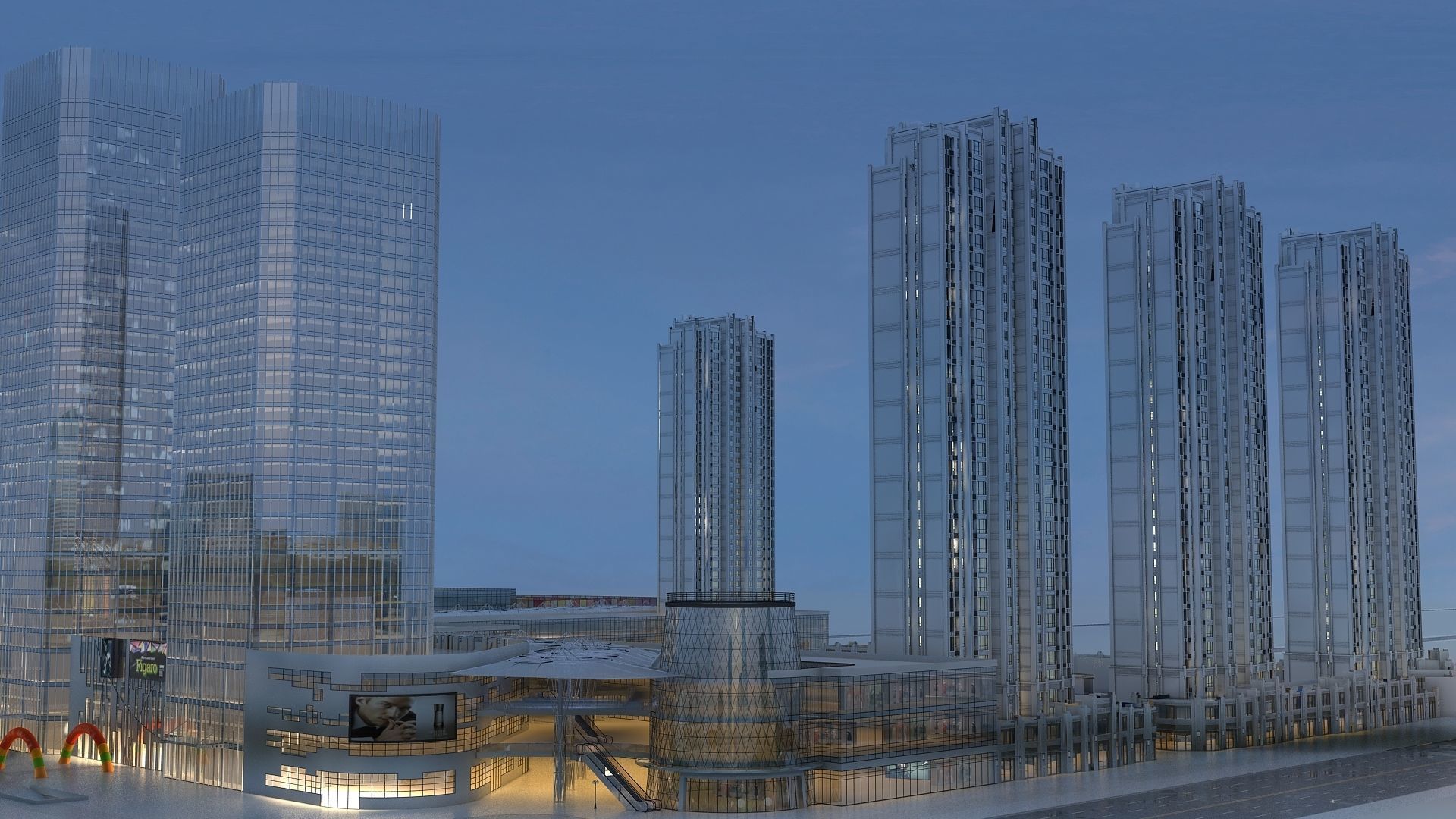  Night View 3D model_5