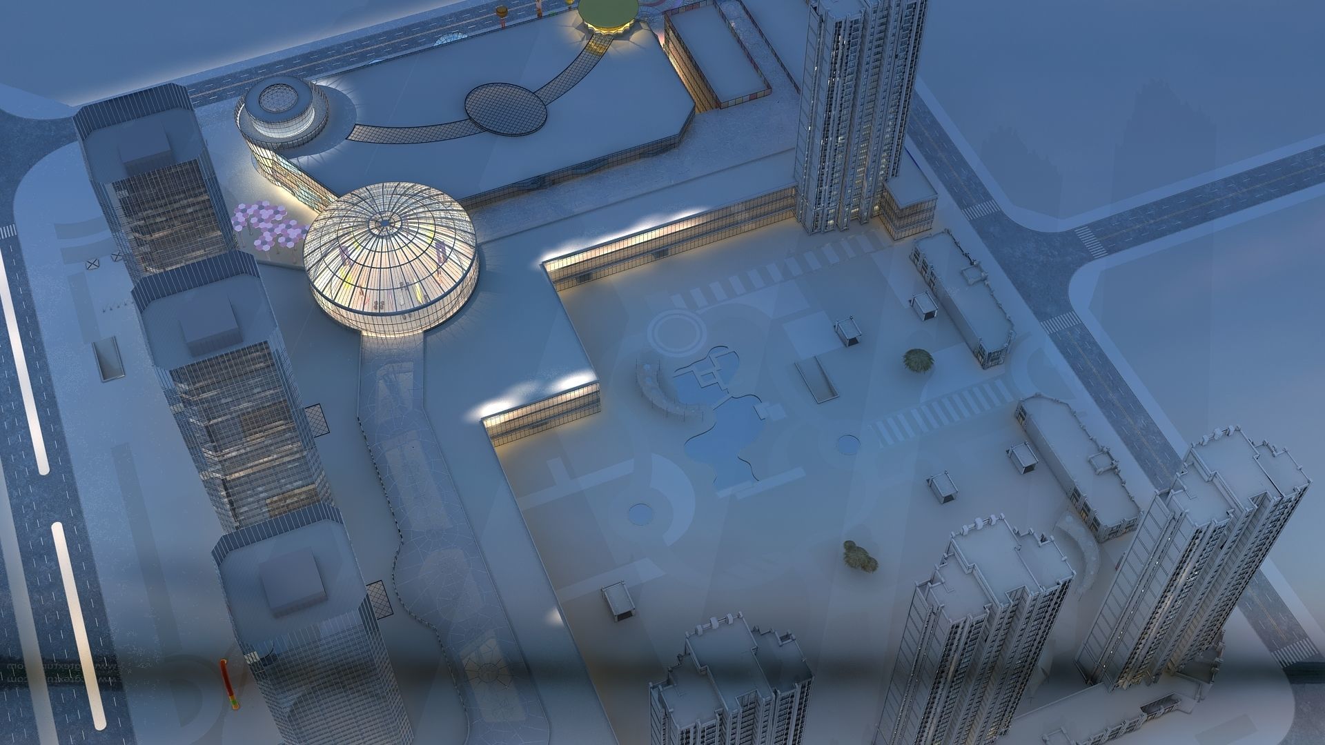  Night View 3D model_8