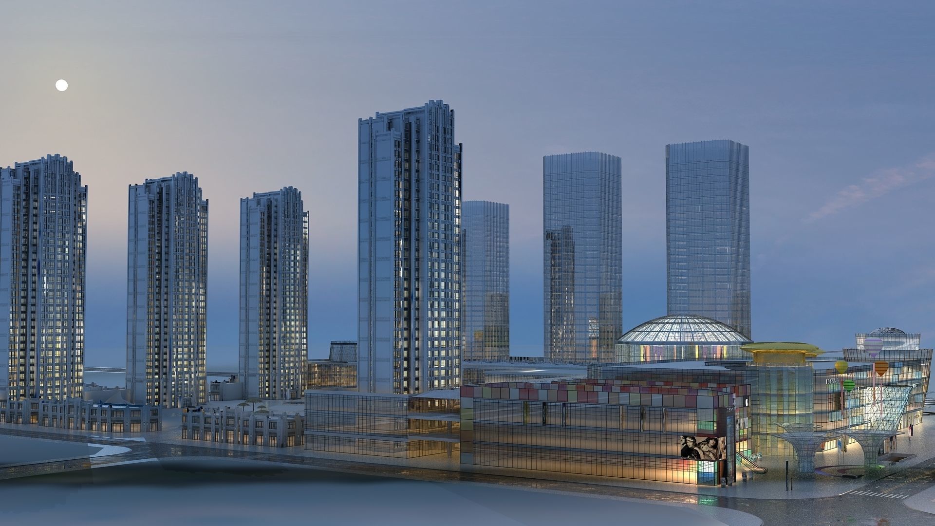  Night View 3D model_2