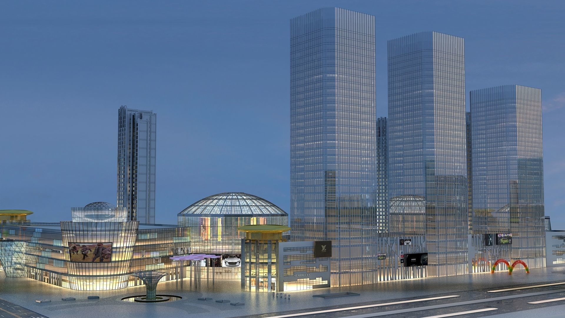  Night View 3D model_4