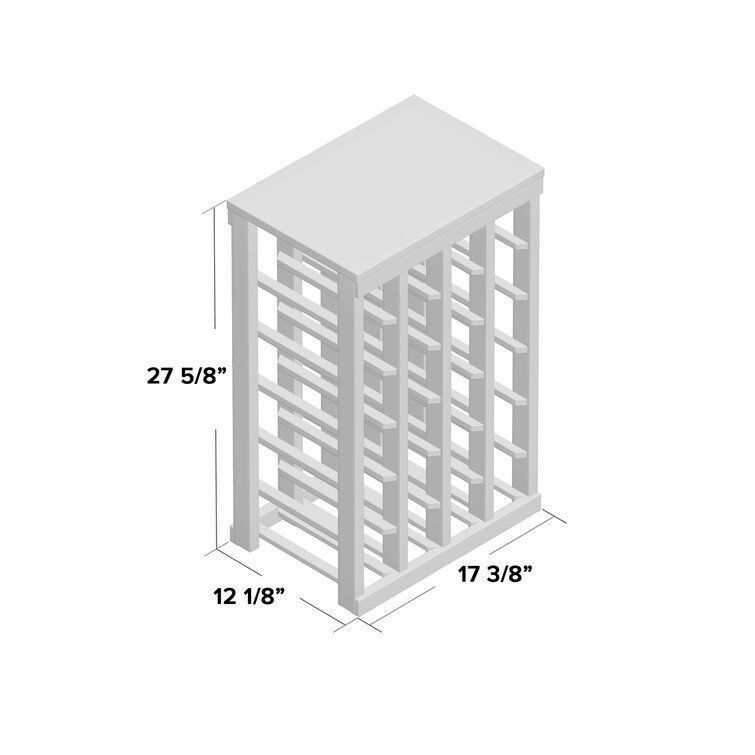Karnes Wood Floor Wine Bottle Rack 3D model_1