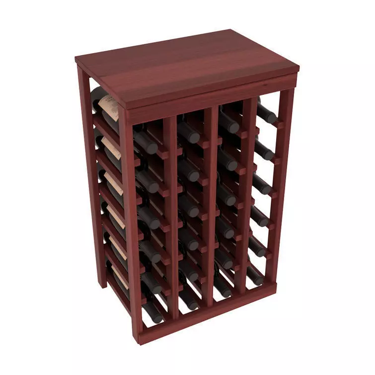 Karnes Wood Floor Wine Bottle Rack 3D model_0