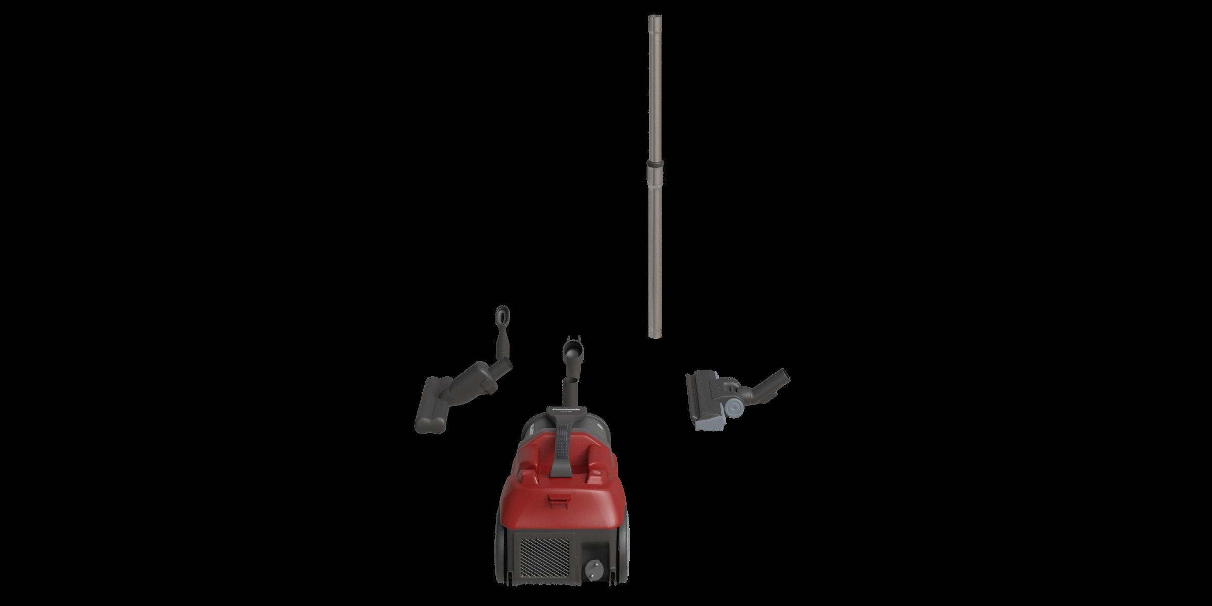 Red Modern Vacuum Cleaner 3D model_11