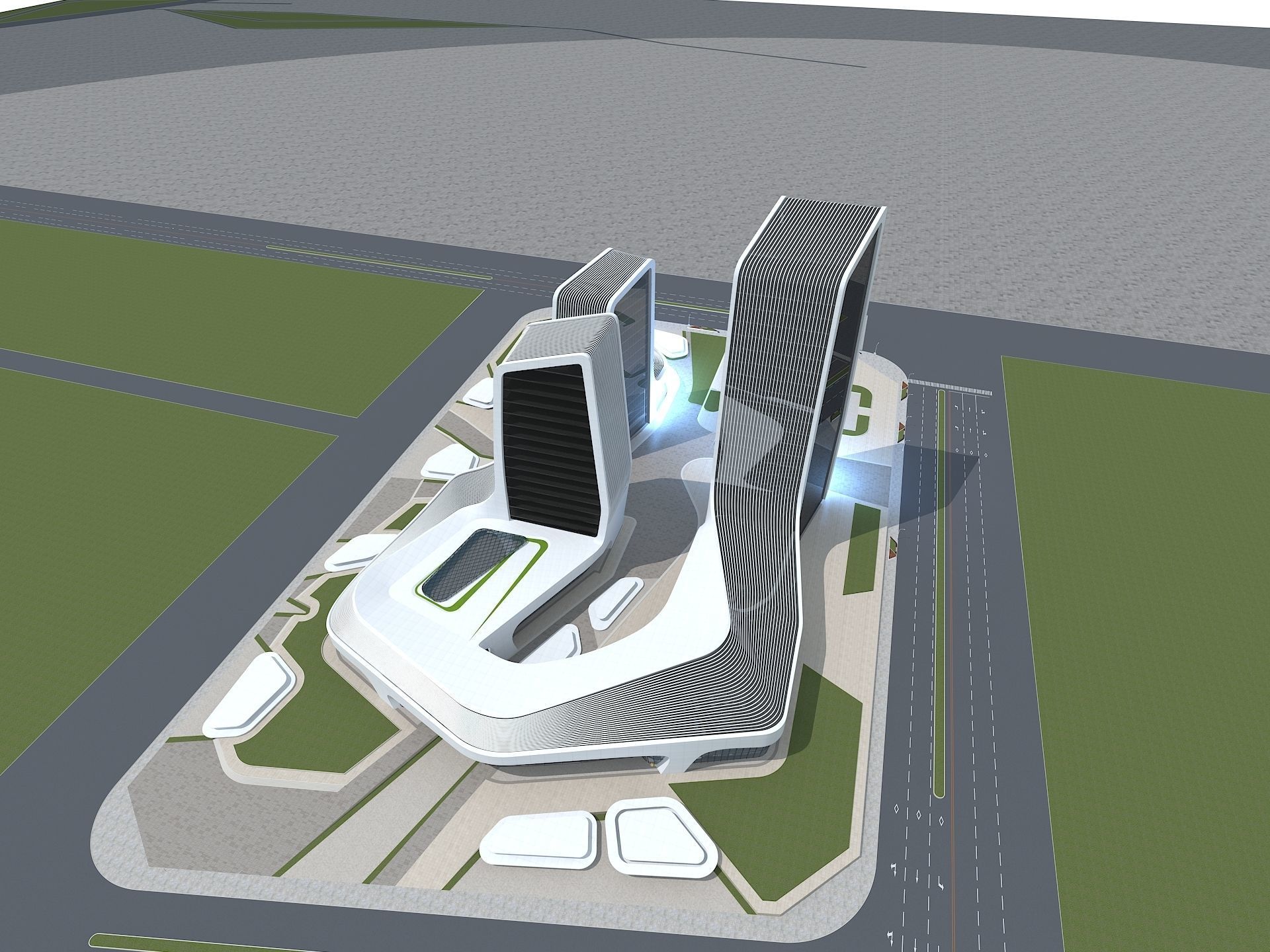 Office Building 1 3D model_4