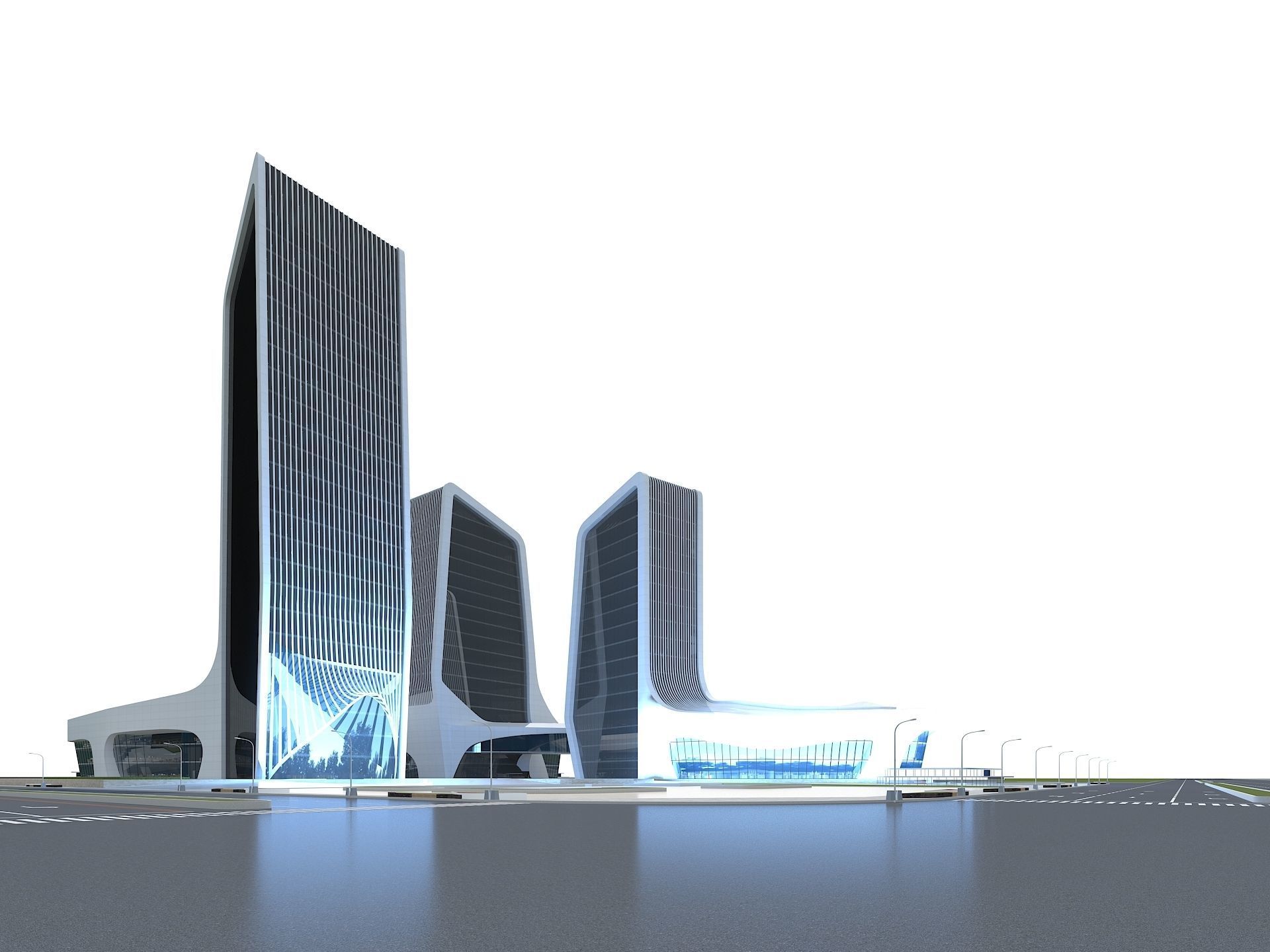 Office Building 1 3D model_2