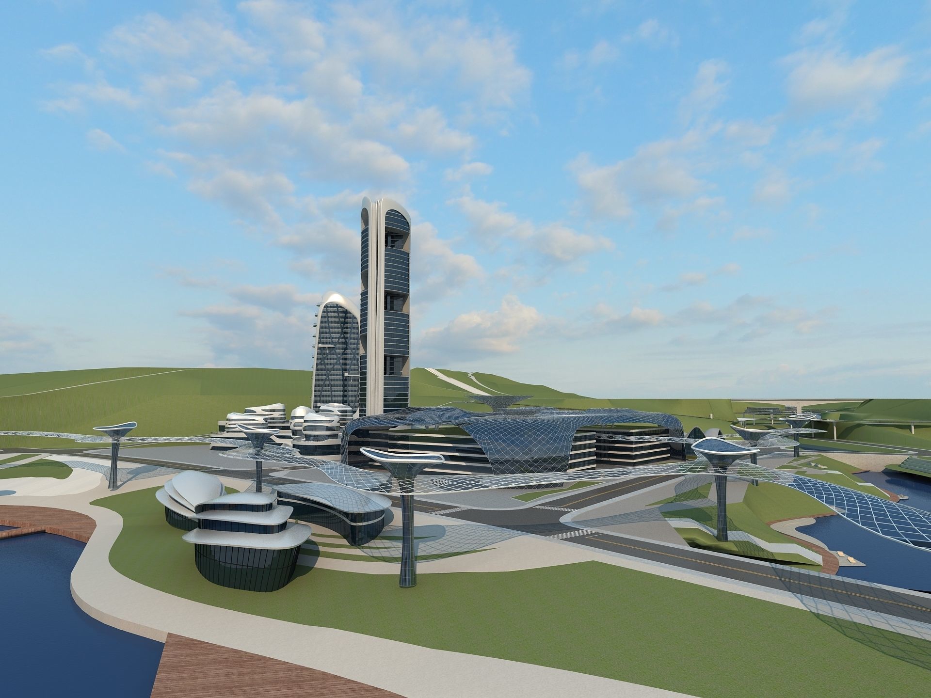  Office Building 2 3D model_3