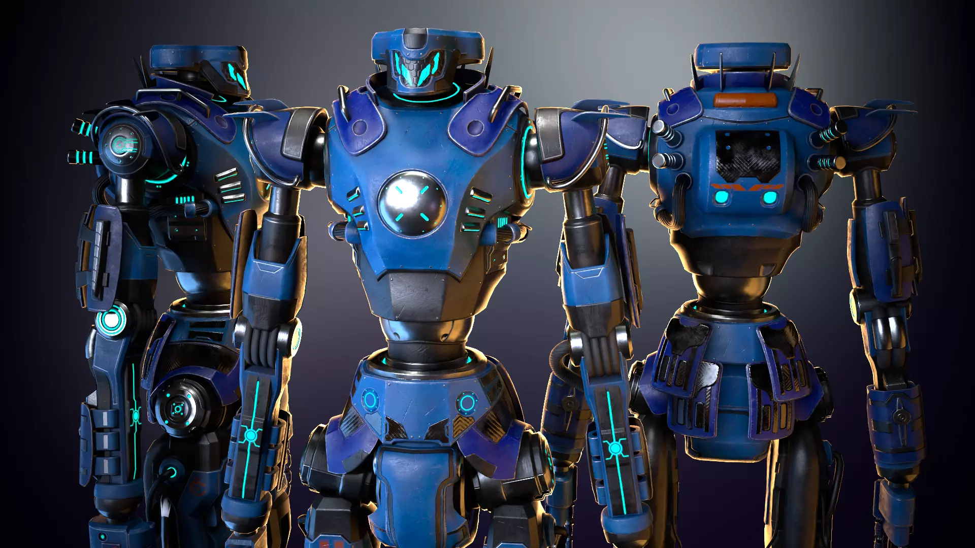 Sci-fi mech 00 Low-poly 3D model_0