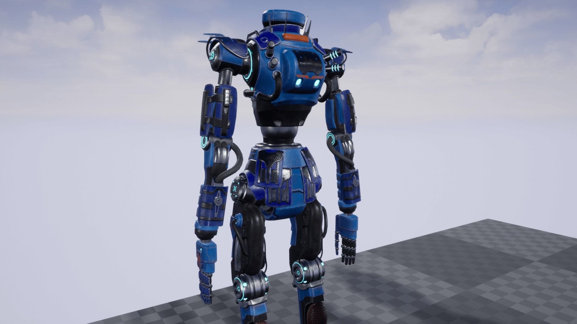 Sci-fi mech 00 Low-poly 3D model_22