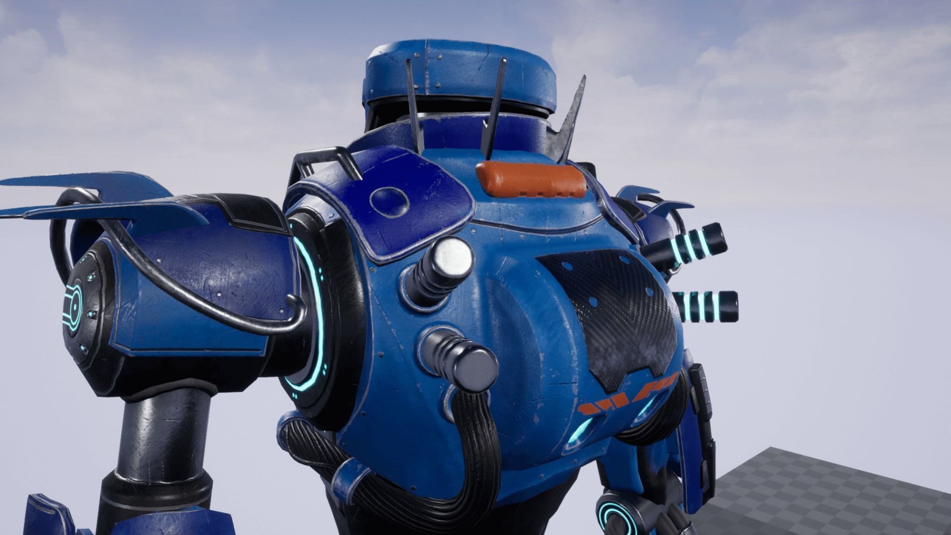 Sci-fi mech 00 Low-poly 3D model_14