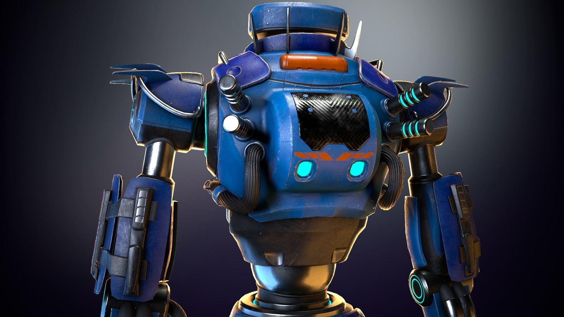 Sci-fi mech 00 Low-poly 3D model_6