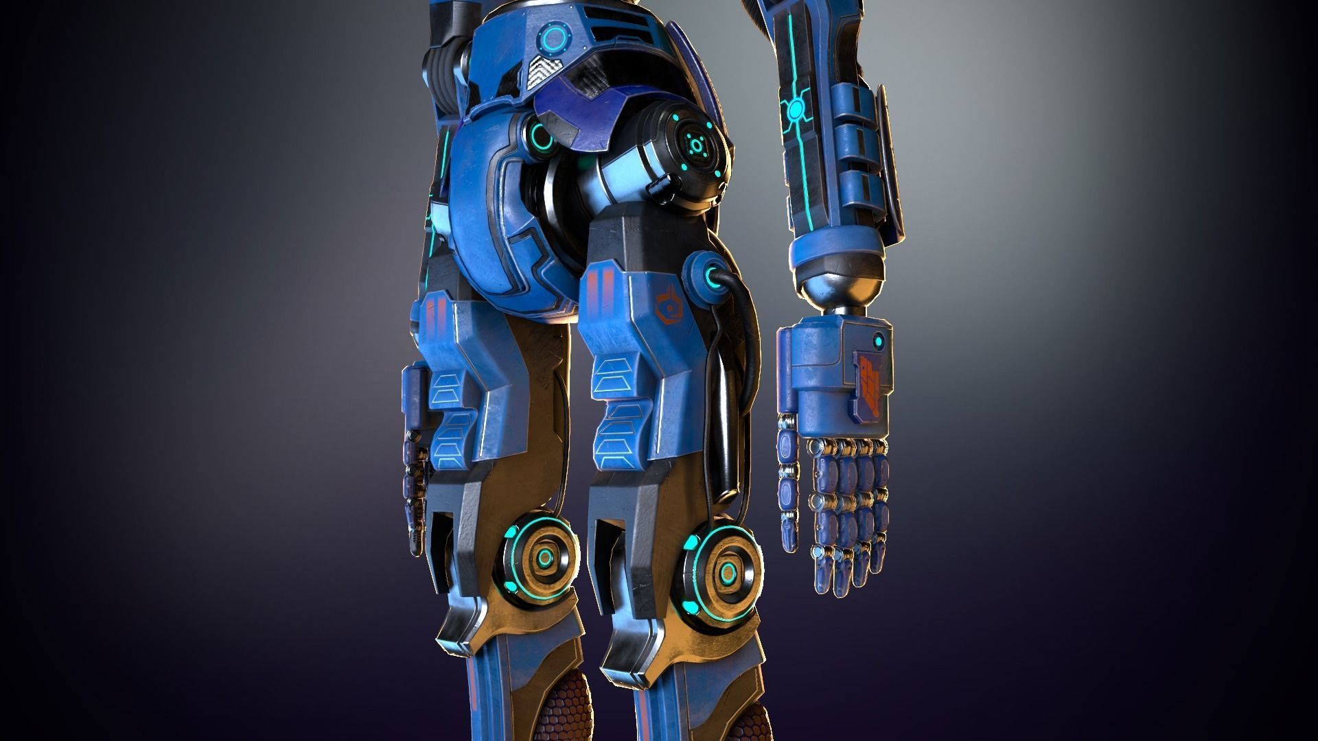 Sci-fi mech 00 Low-poly 3D model_8