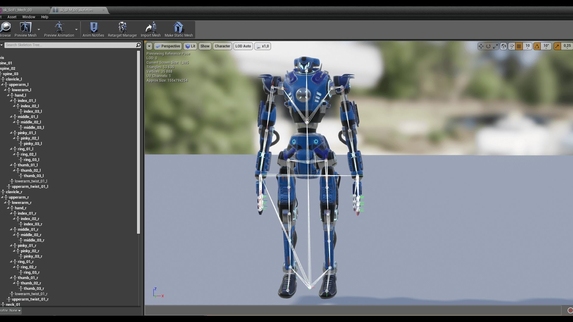Sci-fi mech 00 Low-poly 3D model_16