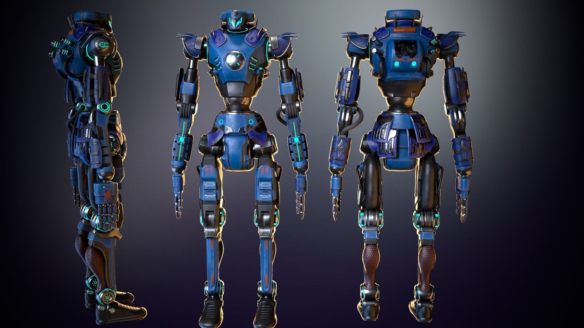 Sci-fi mech 00 Low-poly 3D model_7