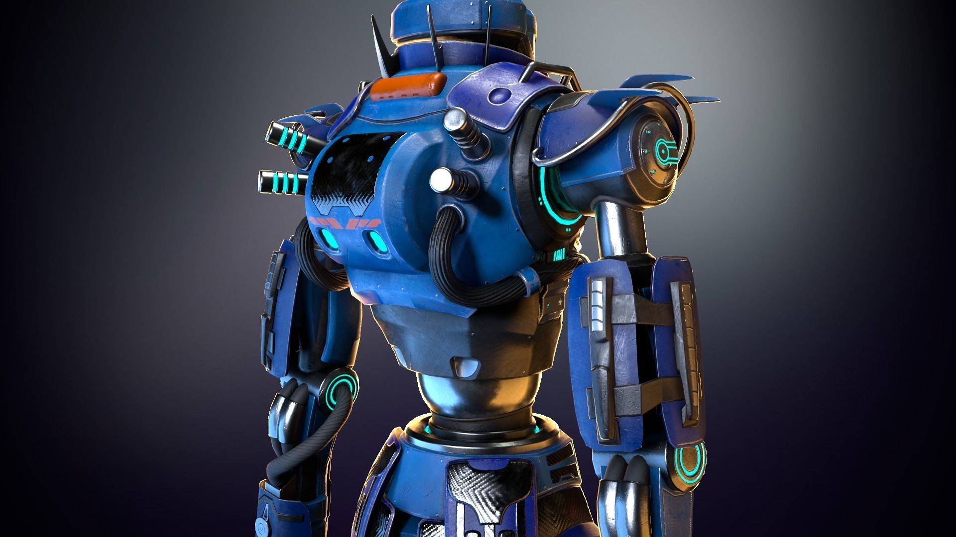 Sci-fi mech 00 Low-poly 3D model_9