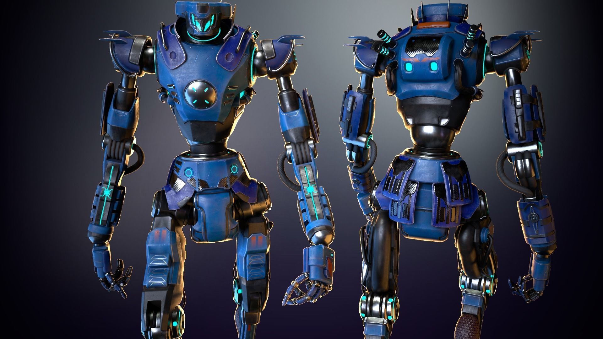 Sci-fi mech 00 Low-poly 3D model_4