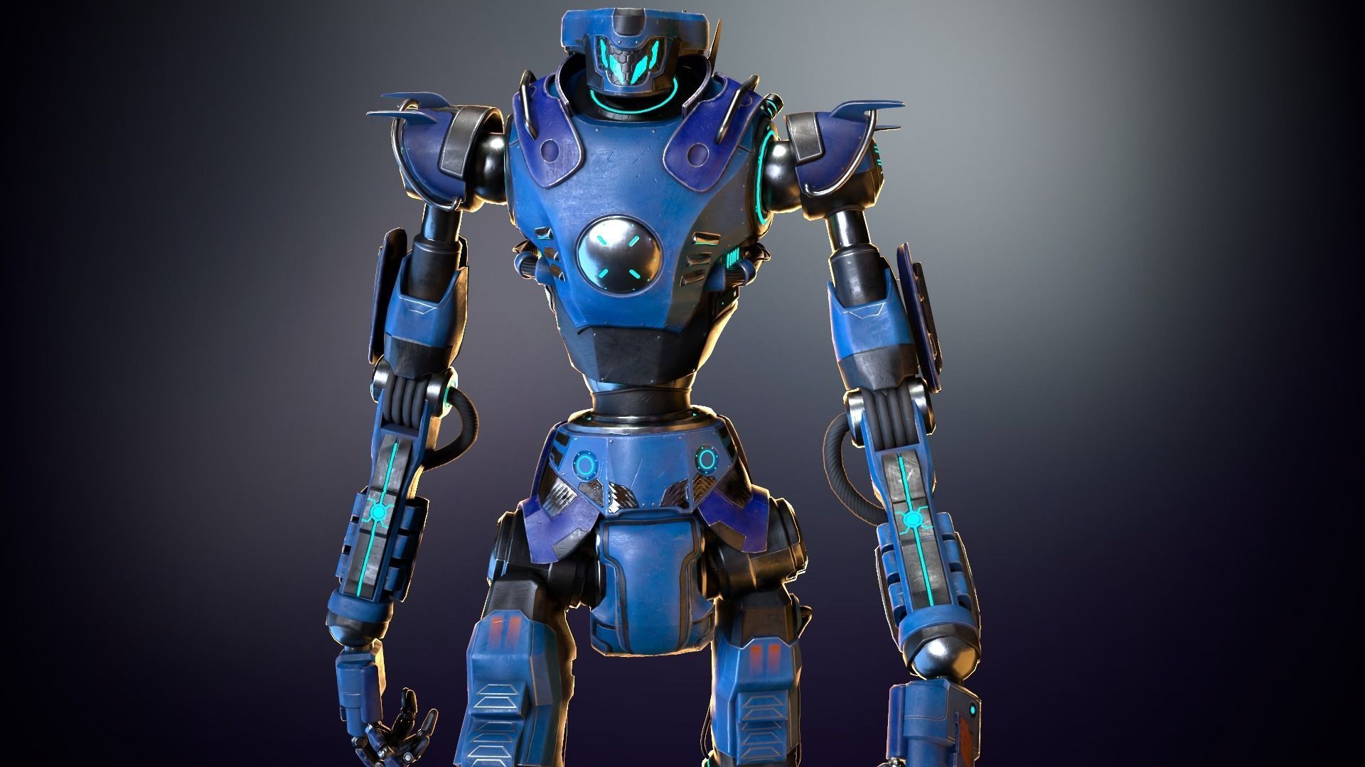 Sci-fi mech 00 Low-poly 3D model_3