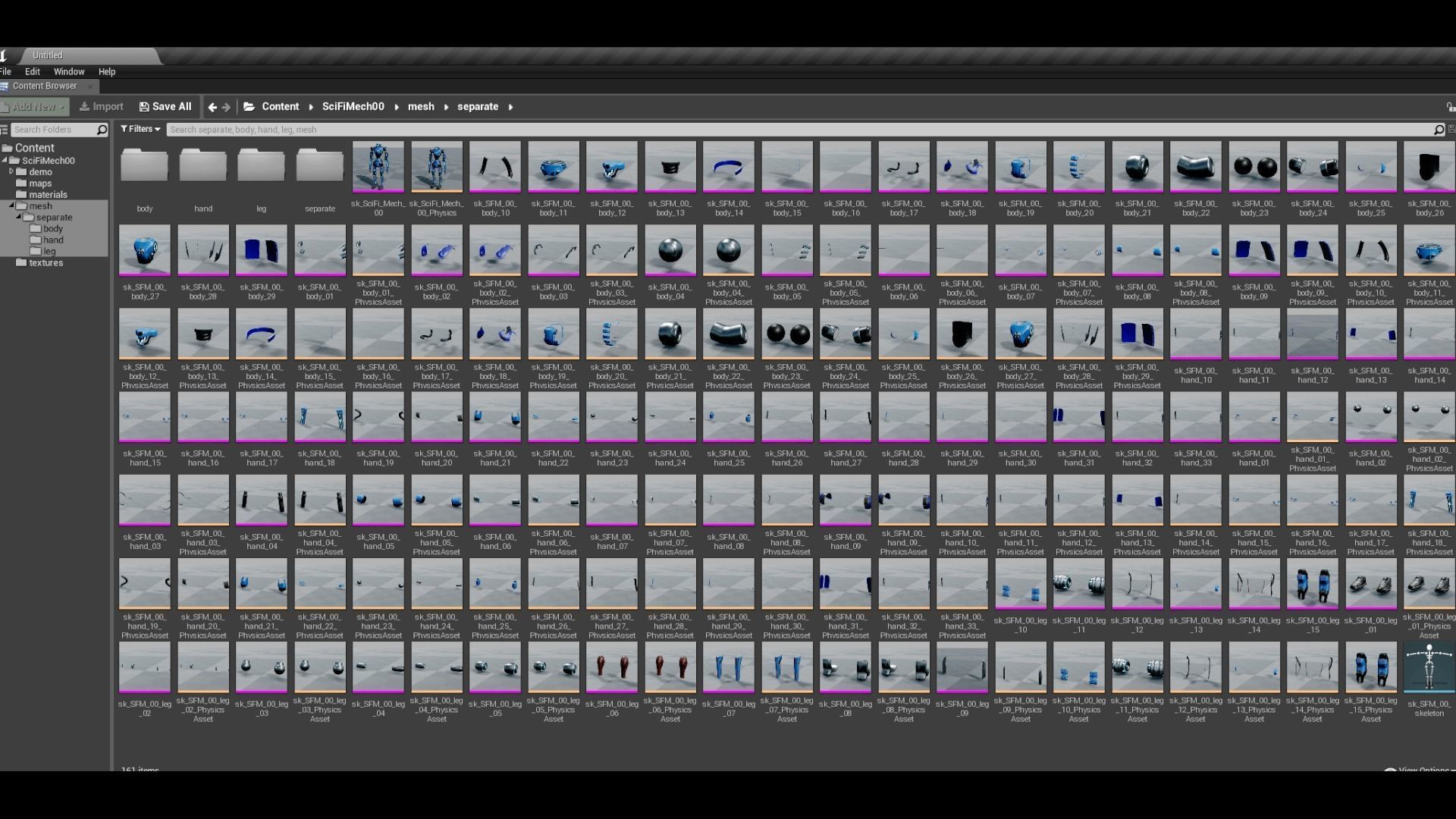 Sci-fi mech 00 Low-poly 3D model_23