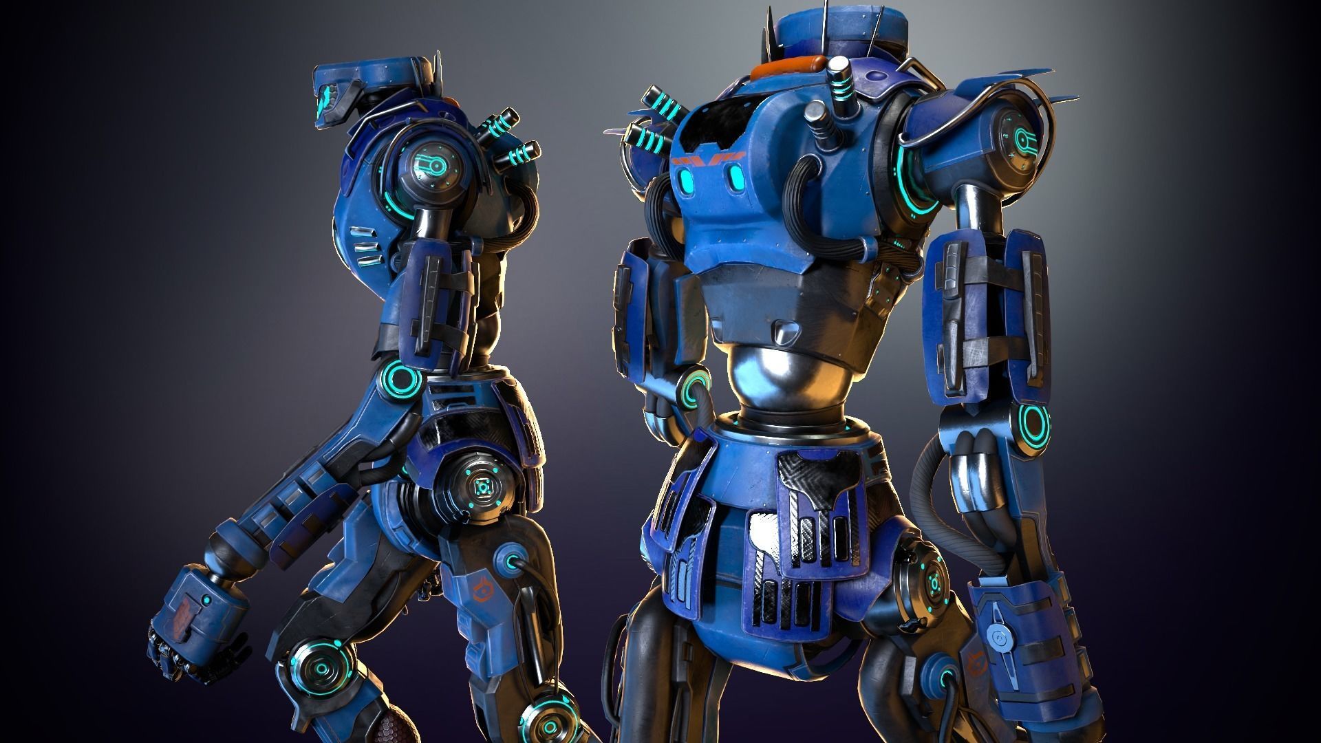 Sci-fi mech 00 Low-poly 3D model_5