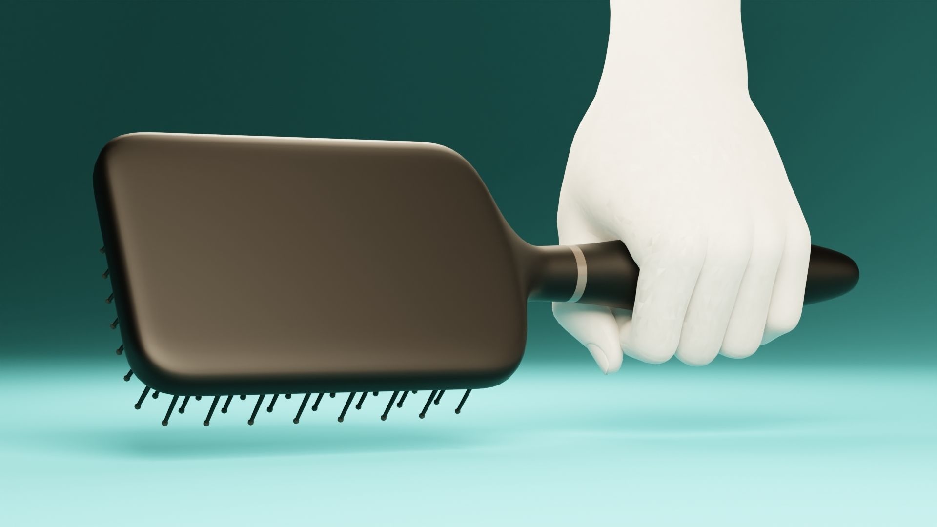 Paddle Hairbrush 3D model_12