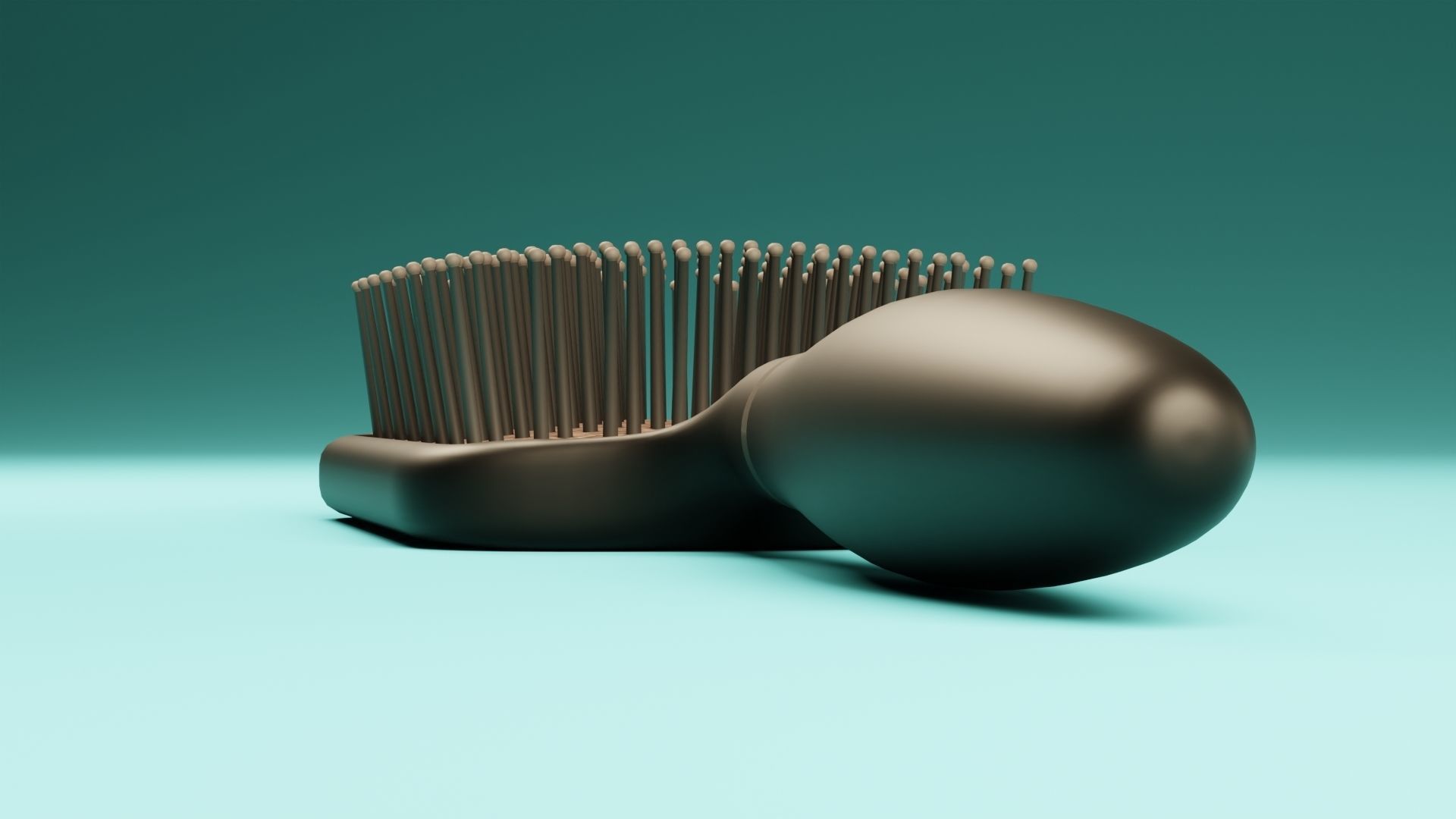 Paddle Hairbrush 3D model_7