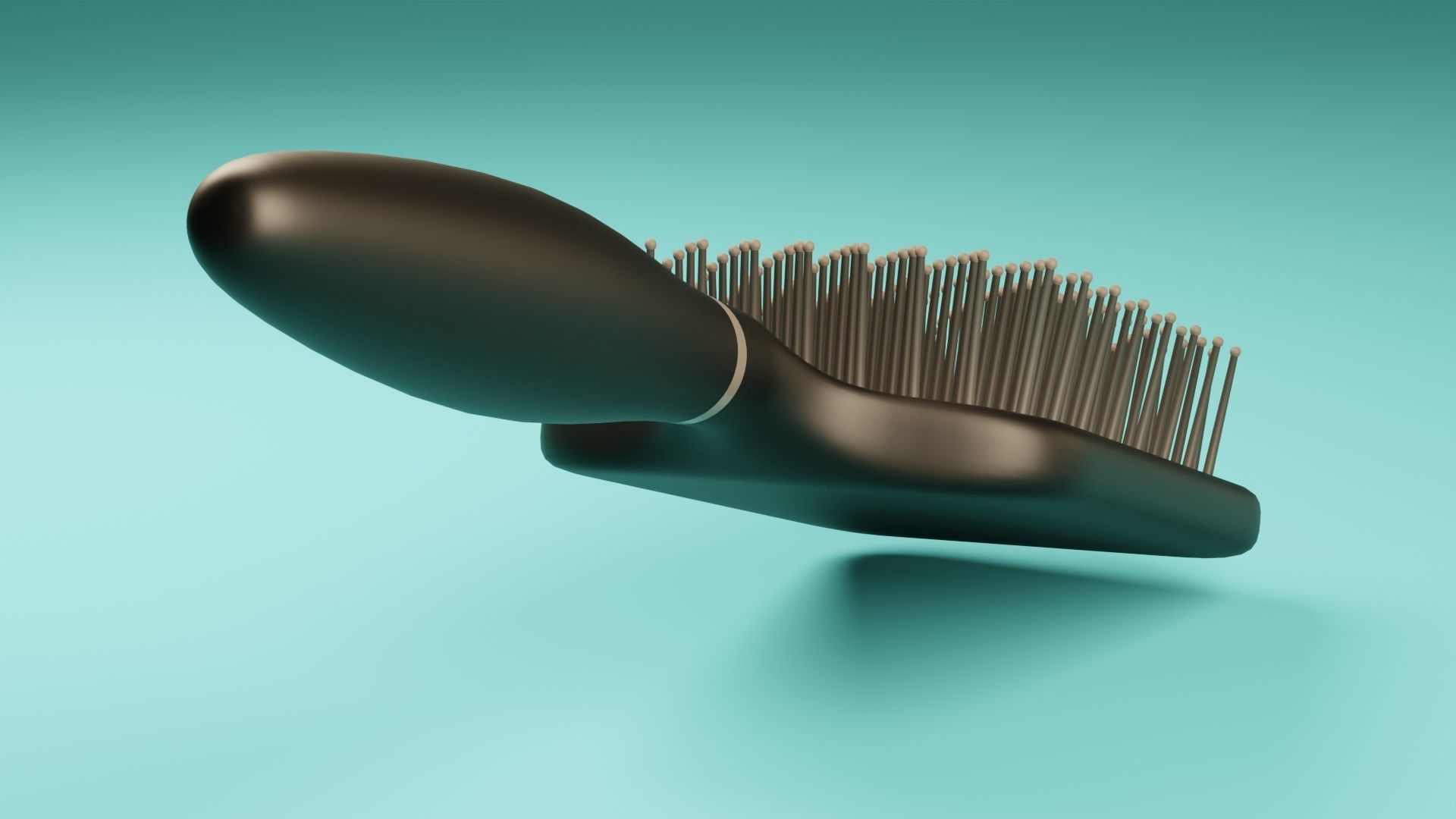Paddle Hairbrush 3D model_8